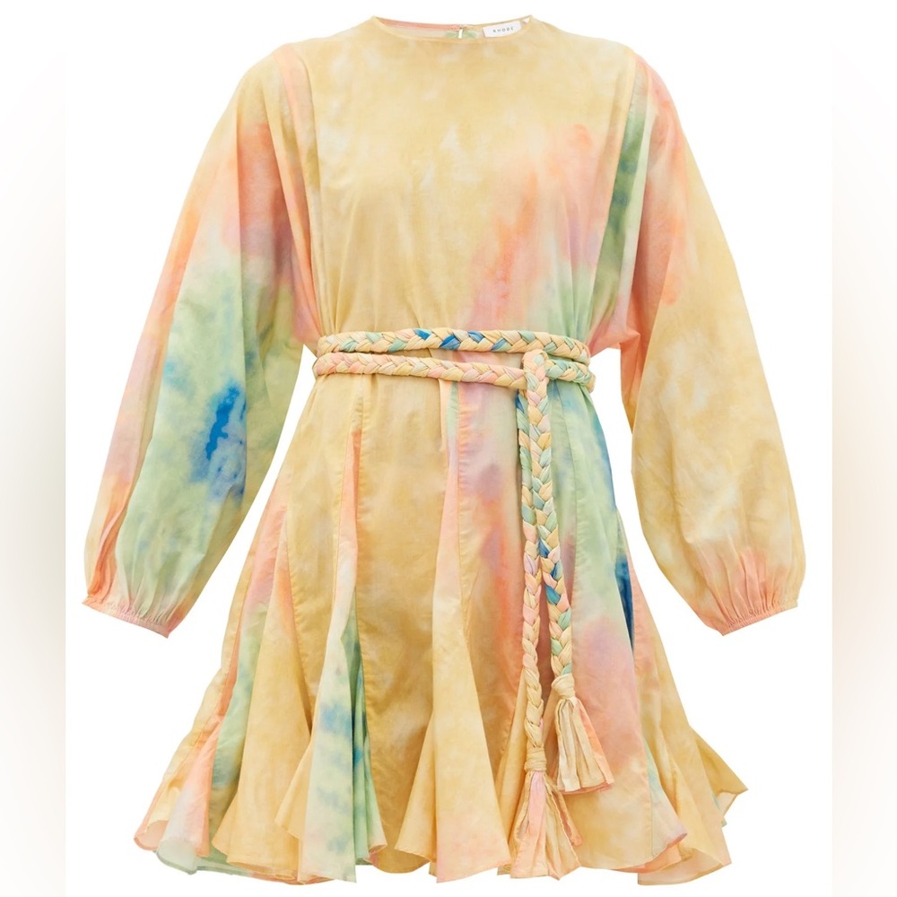 Rhode Tie Dye Ella Dress XS No Belt
